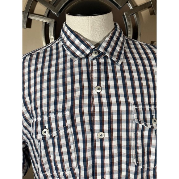 Tommy Bahama Jeans Men's Island Modern Fit Plaid Short Sleeve Shirt Size L - Picture 2 of 6